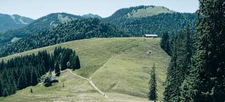 Die Kreuzbergalm in den Bayrischen Voralpen