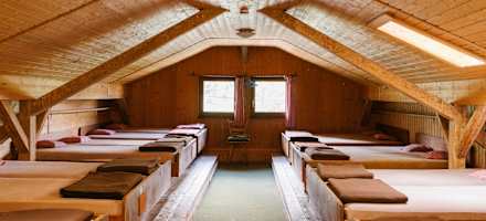 Das Bettenlager der Kreuzeckhütte