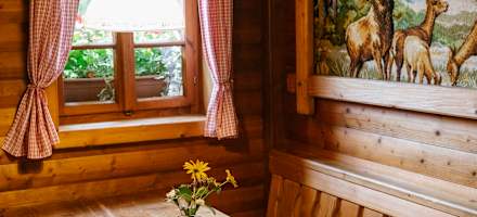 Die Gaststube der Lammersdorfer Hütte