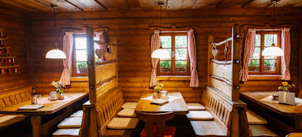 Die Gaststube der Lammersdorfer Hütte