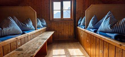 Bettenlager auf der Lamsenjochhütte