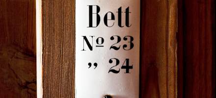 Zimmerbeschriftung auf der Lamsenjochhütte