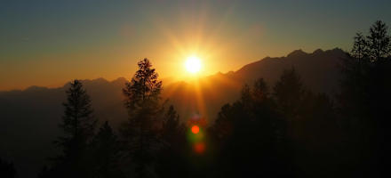 Wunderschöne Abendstimmung auf der Lanser Alm