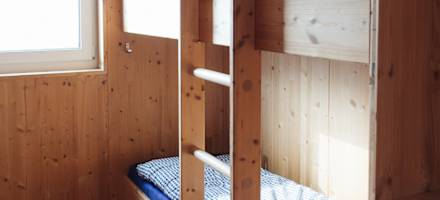Stockbett auf der Leglerhütte