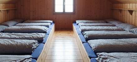 Matratzenlager auf der Leglerhütte