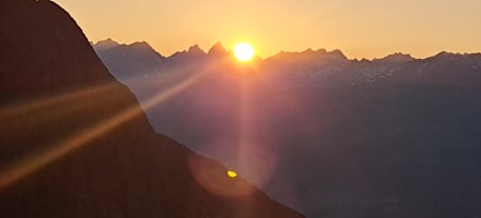 Sonnenuntergang auf der Lischanahütte