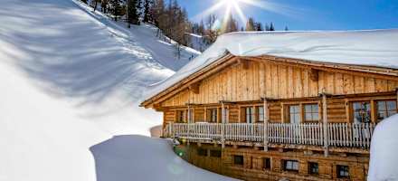 Strahlender Sonnenschein auf der Loosbühelalm