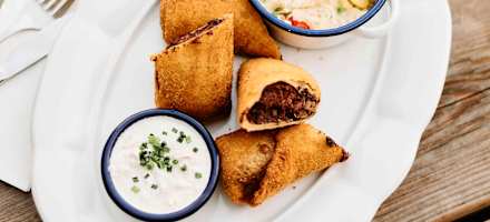 Gebackene Blunzenpalatschinken sind die Spezialität des Hauses