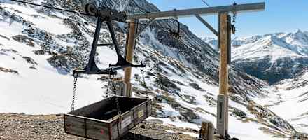Die Materialseilbahn der Eisseehütte