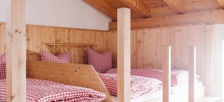 Matratzenlager auf dem Madlener Haus