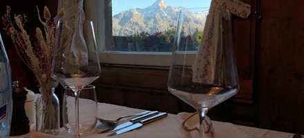 Blick nach draußen - Maria's Alm im Ötztal