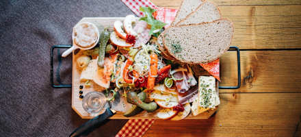 Die Jausenplatte auf der Maxhütte