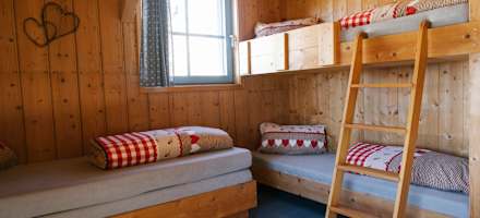 Ein Zimmer auf der Meilerhütte.