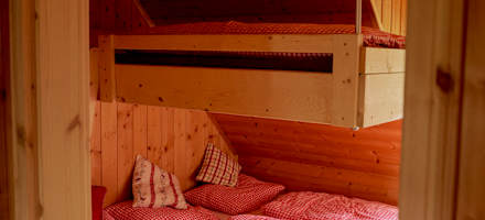 Ein Zimmer der Michlbauerhütte.