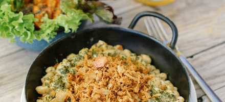 Käsespätzle mit Zwiebel auf der Mittenwalder Hütte