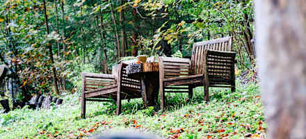 Der Gastgarten der Moaralm