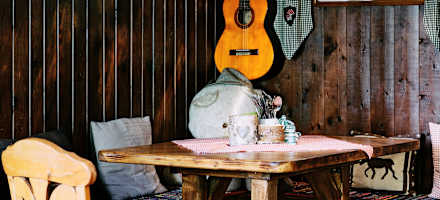 Die Gaststube der Moaralm