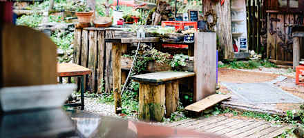 Der Gastgarten der Moaralm