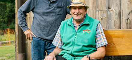 Der Hüttenwirt der Möselalm, Erwin und sein Vater Bernhard Flaschberger