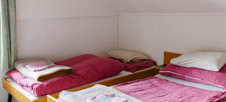 Eines der Zimmer auf dem Oskar-Schauer-Haus