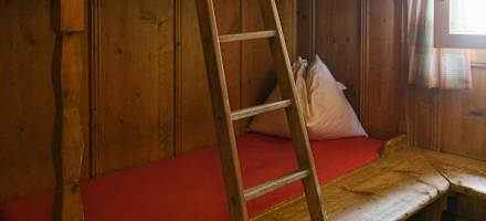 Schlafplätze auf der Pfeishütte