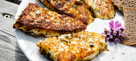 Gebackener Käse auf der Plumsjochhütte