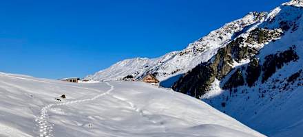 Die Potsdamer Hütte im Winter