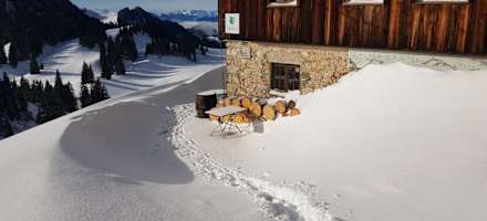 Priener Hütte im Winter