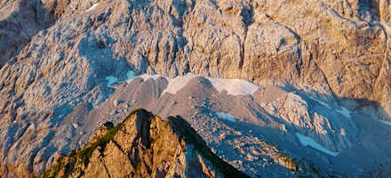 La parete nord del Coglians