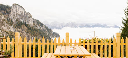 Die wunderschöne Aussicht von der Rohrkopfhütte