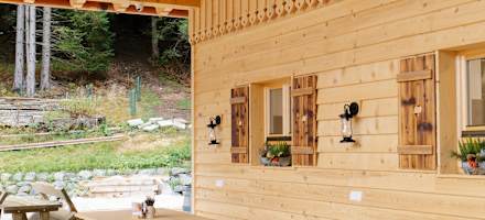 Die Terrasse der Rohrkopfhütte