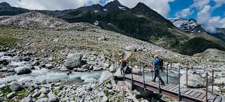 Gletscherlehrpfad in der Nähe der Rojacher Hütte