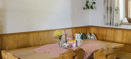 Die Gaststube in der Berggaststätte Romanshöhe