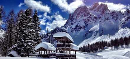 Sextner Dolomiten vor der Rudi Hütte