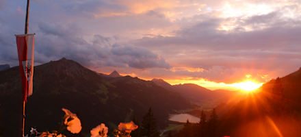 Sonnenuntergang auf der Schneetalalm
