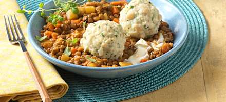 Linseneintopf auf der Anton-Schosser-Hütte