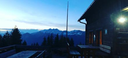 Sonnenuntergang auf der Sistranser Alm