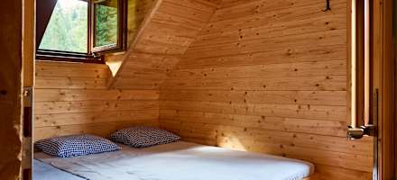 Eines der Zimmer auf der Sonnrißhütte