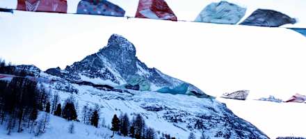 Blick von dem Stafelalp auf das Matterhorn