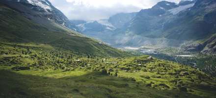 Der Blick von dem Stafelalp talaufwärts