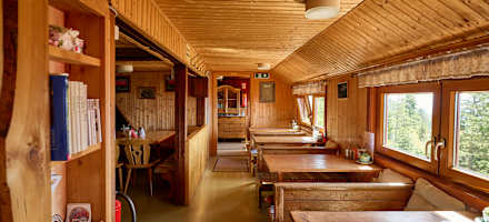 Die Stube der Steyrerhütte