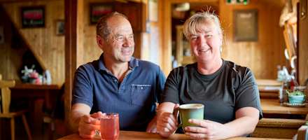 Die Hüttenwirte der Steyrerhütte, Harald und Andrea Herndl