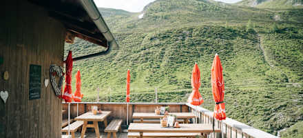 Der Gastgarten der Stoankasern