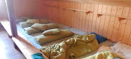 Einer der 69 Schlafplätze auf der Sustlihütte.