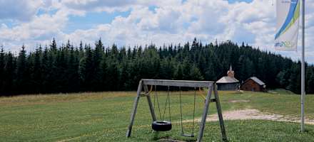 Der Gastgarten des Unterberg-Schutzhauses