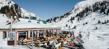 Das Valeriehaus im Winter.