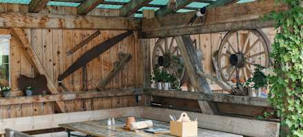 Der Gastgarten der Vilser Alm