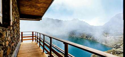 Blick von der Terrasse der Wangenitzseehütte