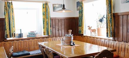 Die Gaststube der Widdersteinhütte