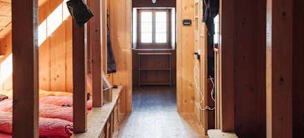 Die Zimmer auf der Wildstrubelhütte